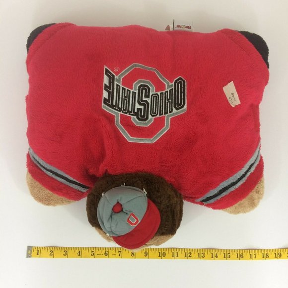 Pillow Pets Ohio State Buckeyes Plush Large 18" Mascot NCAA Stuffed Animal Toy - Picture 12 of 12